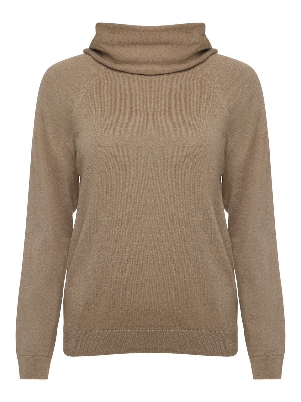 Blusa de Tricô com Gola Boba Camelo