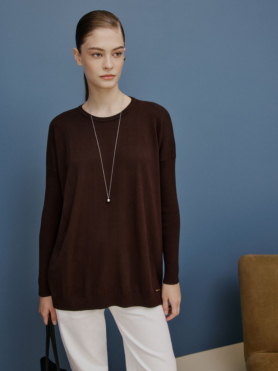 Blusa Básica Ampla Chocolate