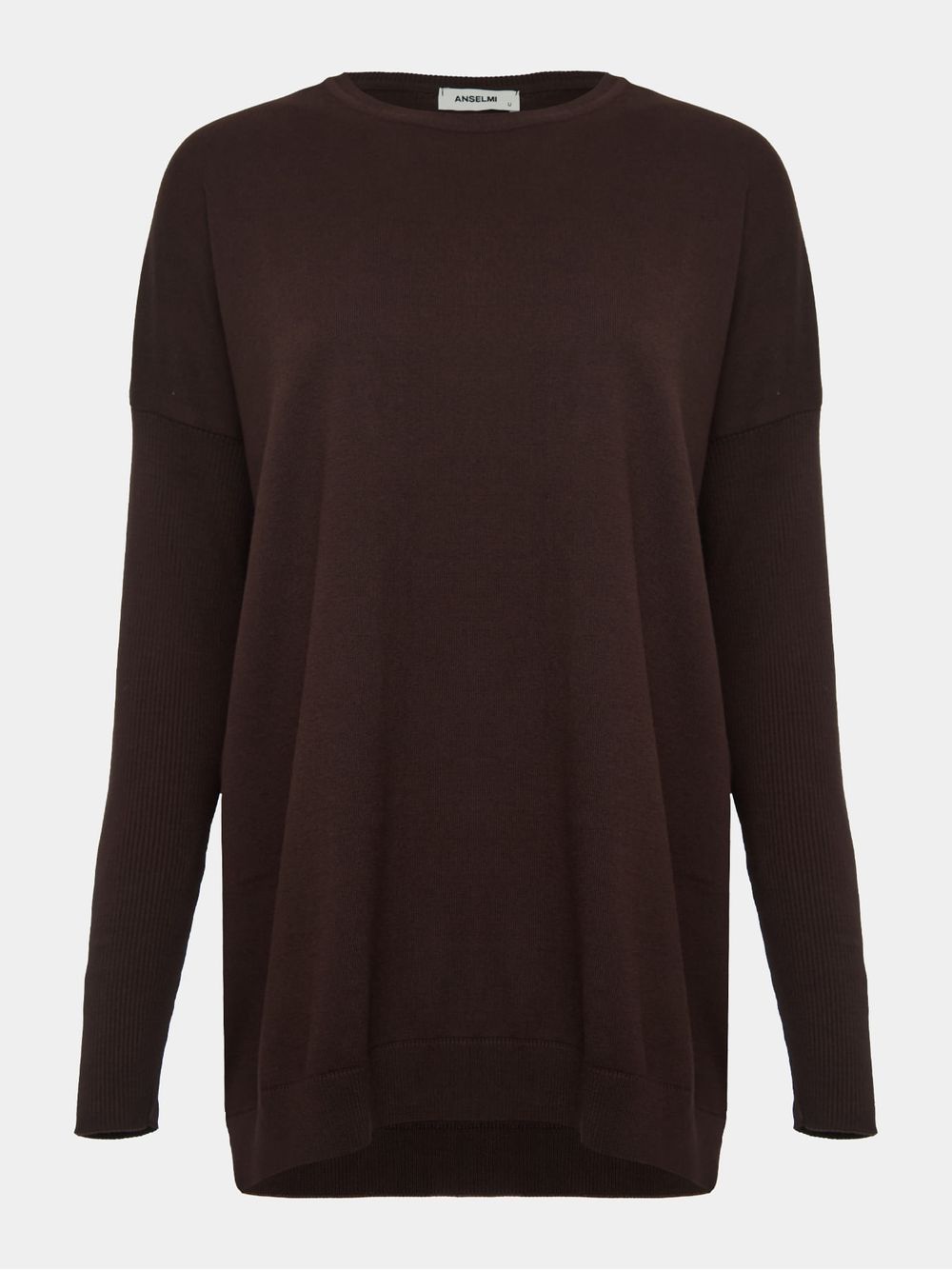 Anselmi — Blusa Básica Ampla Chocolate