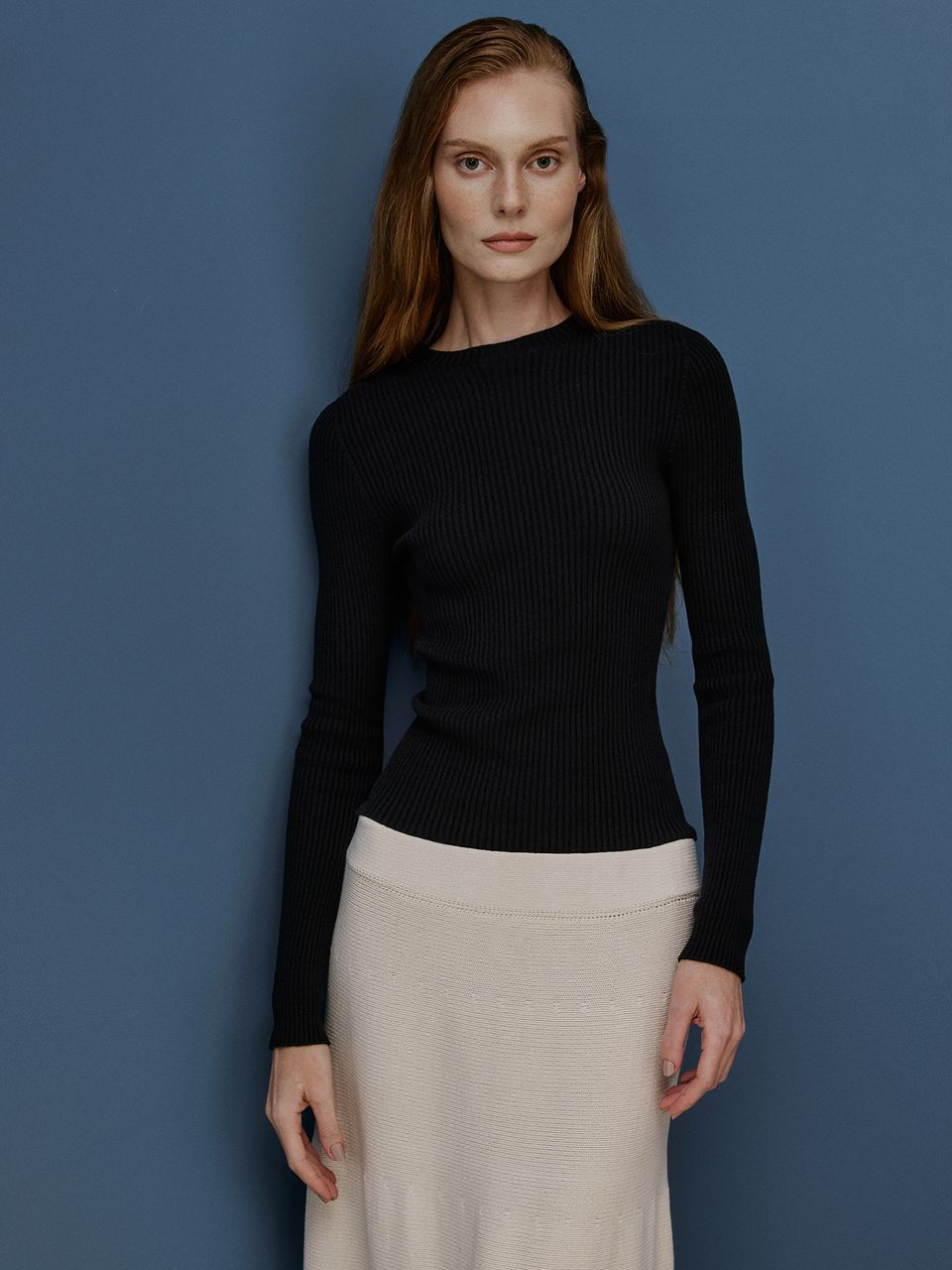 Blusa Básica Decote Redondo Preto