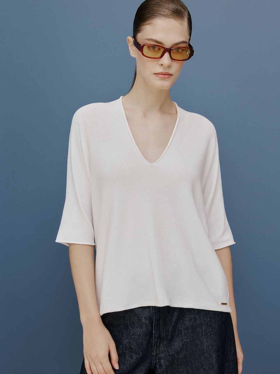 Blusa 3d Mangas Curtas Off White