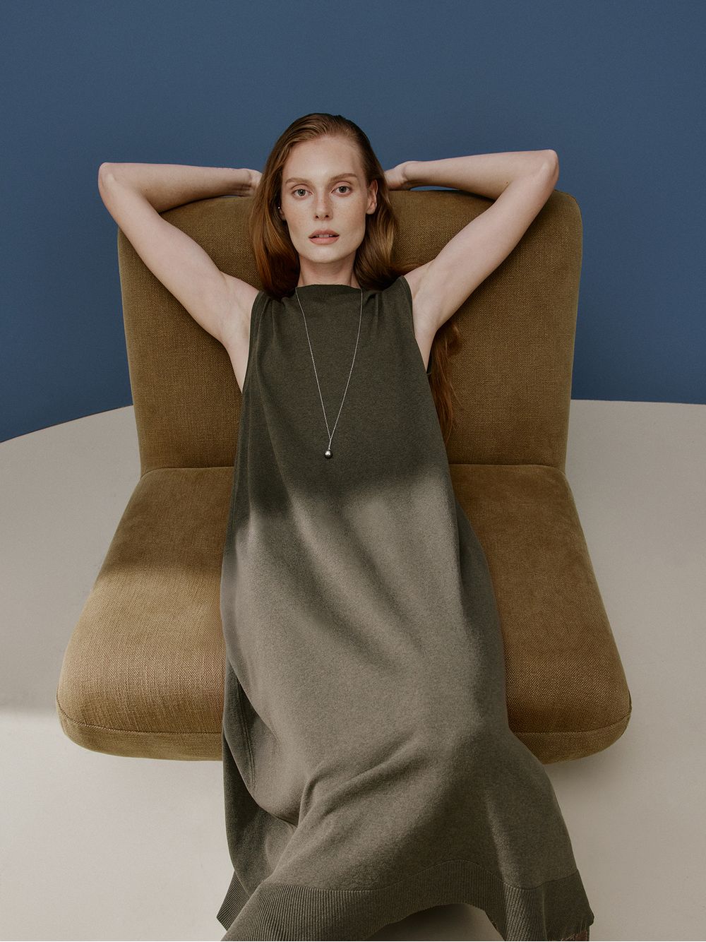 Anselmi — Vestido Midi Sem Mangas Militar