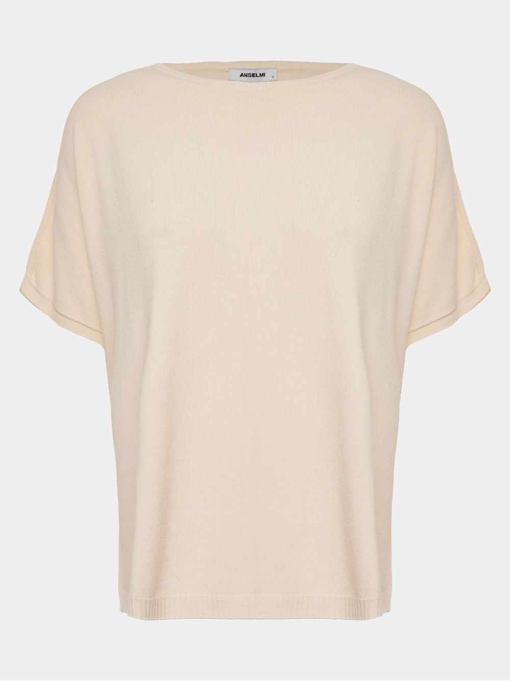 Anselmi — T-Shirt Ampla Decote Canoa Cru