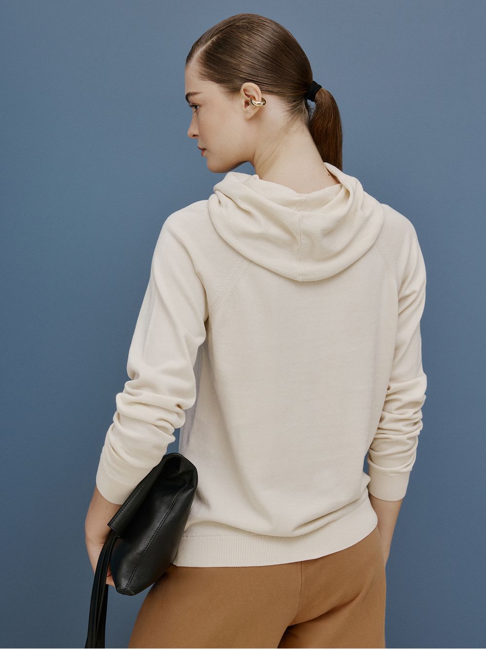 Anselmi — Blusa Básica com Gola Alta Cru