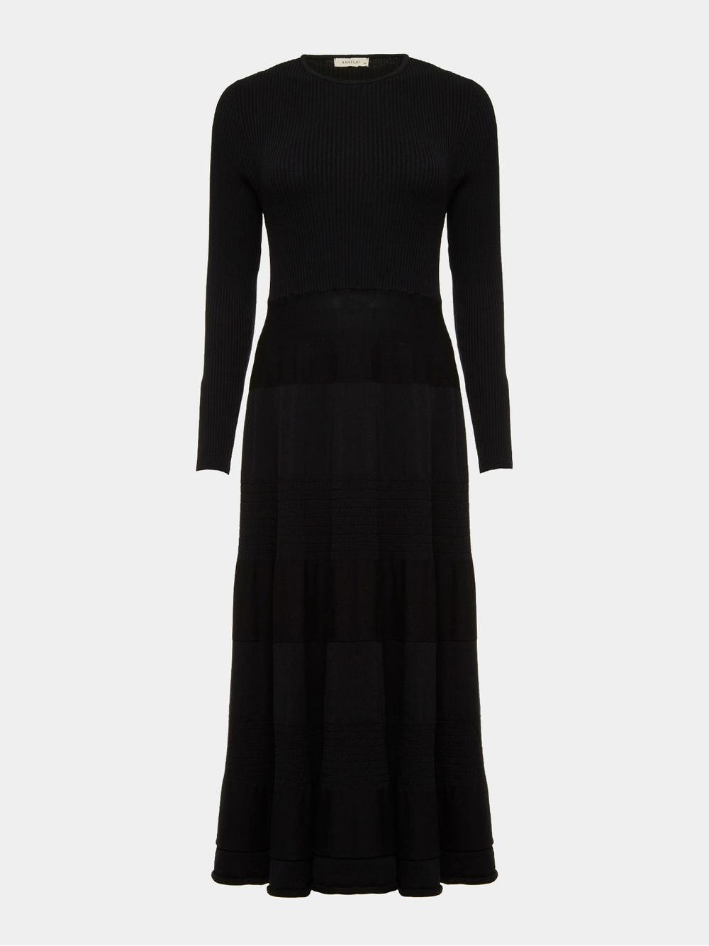 Anselmi — Vestido Básico Midi Preto