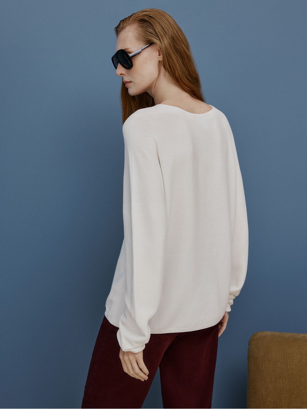 Anselmi — Blusa Manga Longa 3D Off White
