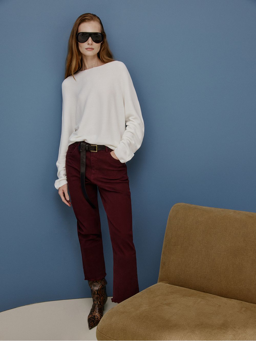 Anselmi — Blusa Manga Longa 3D Off White