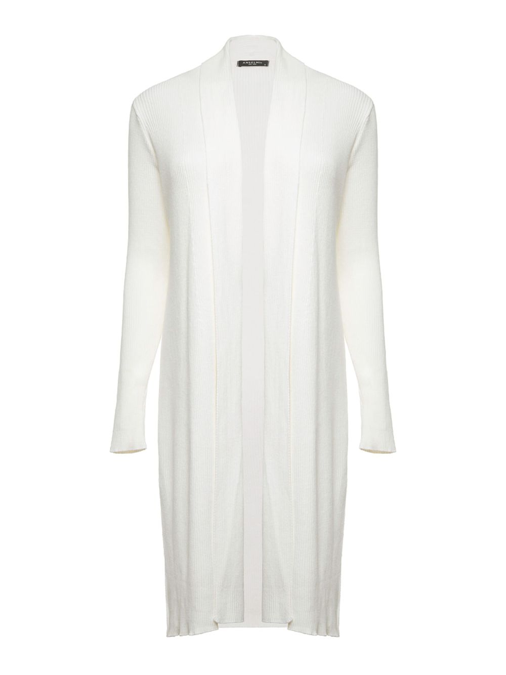 Anselmi — Cardigan Alongado com Fendas Off White