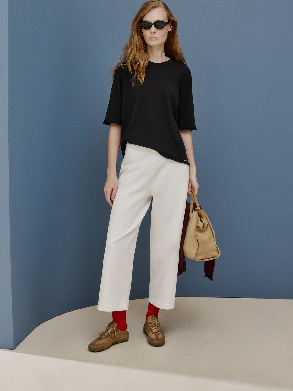Pantacourt em Tricô Off White