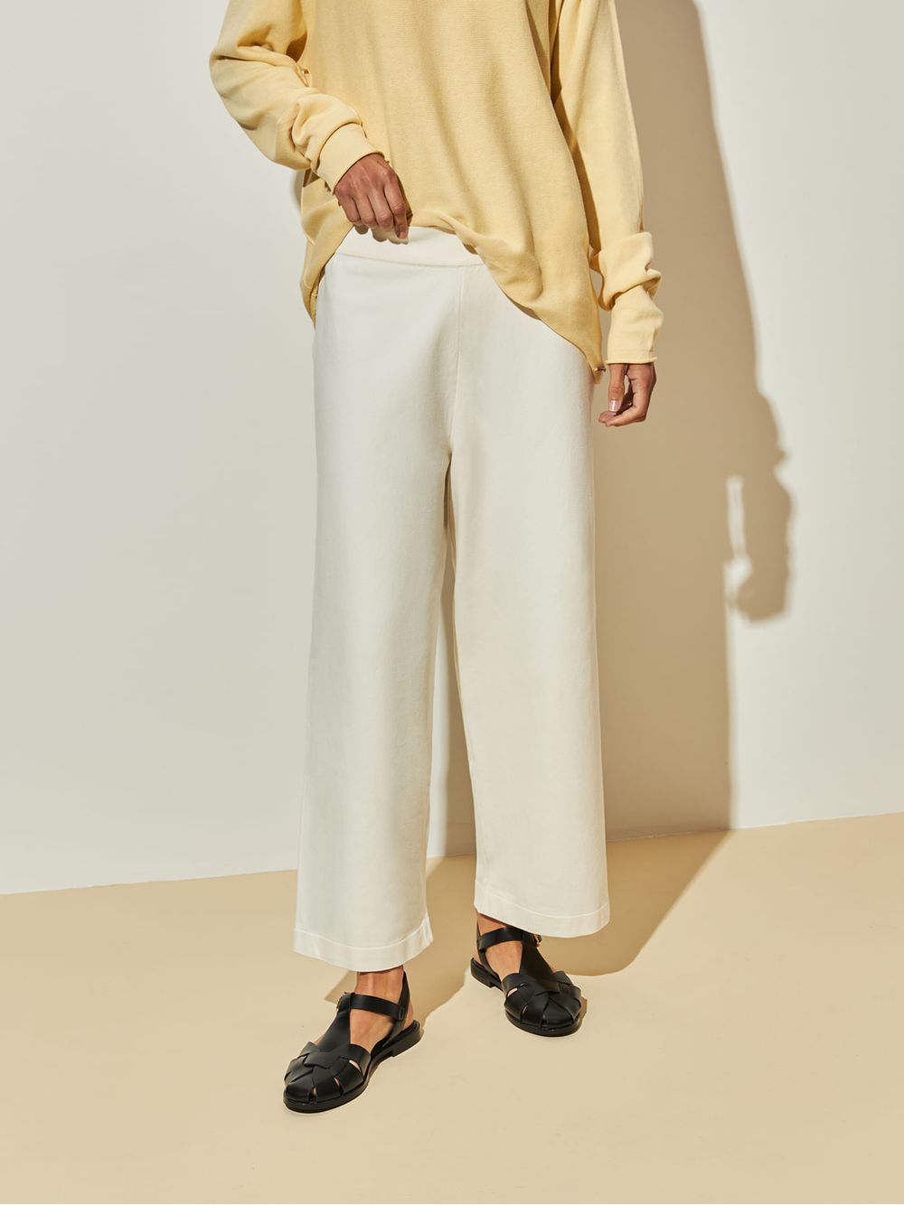 Anselmi — Pantacourt em Tricô Off White