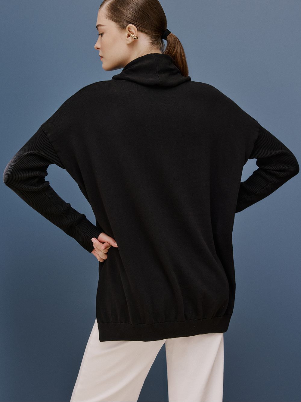 Anselmi — Blusa Anselmi Gola Boba Preto