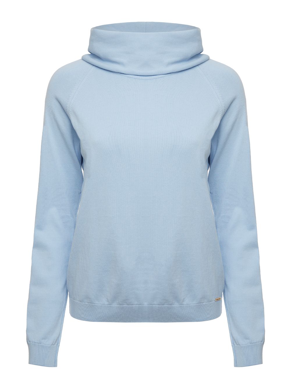 Anselmi — Blusa Básica com Gola Alta Azul Celeste