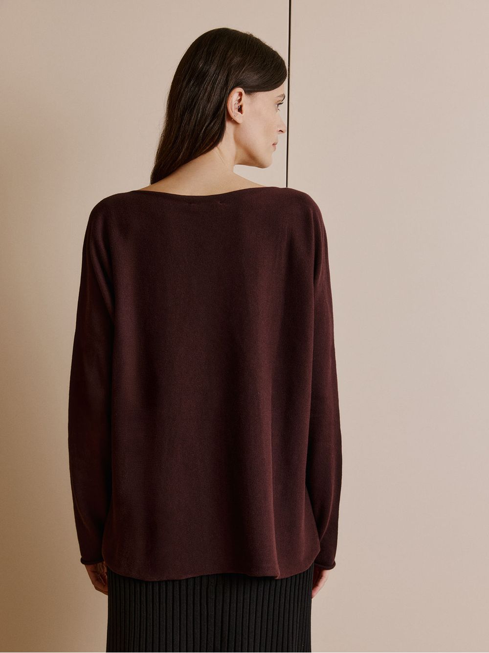 Anselmi — Blusa 3D Consuelo Chocolate