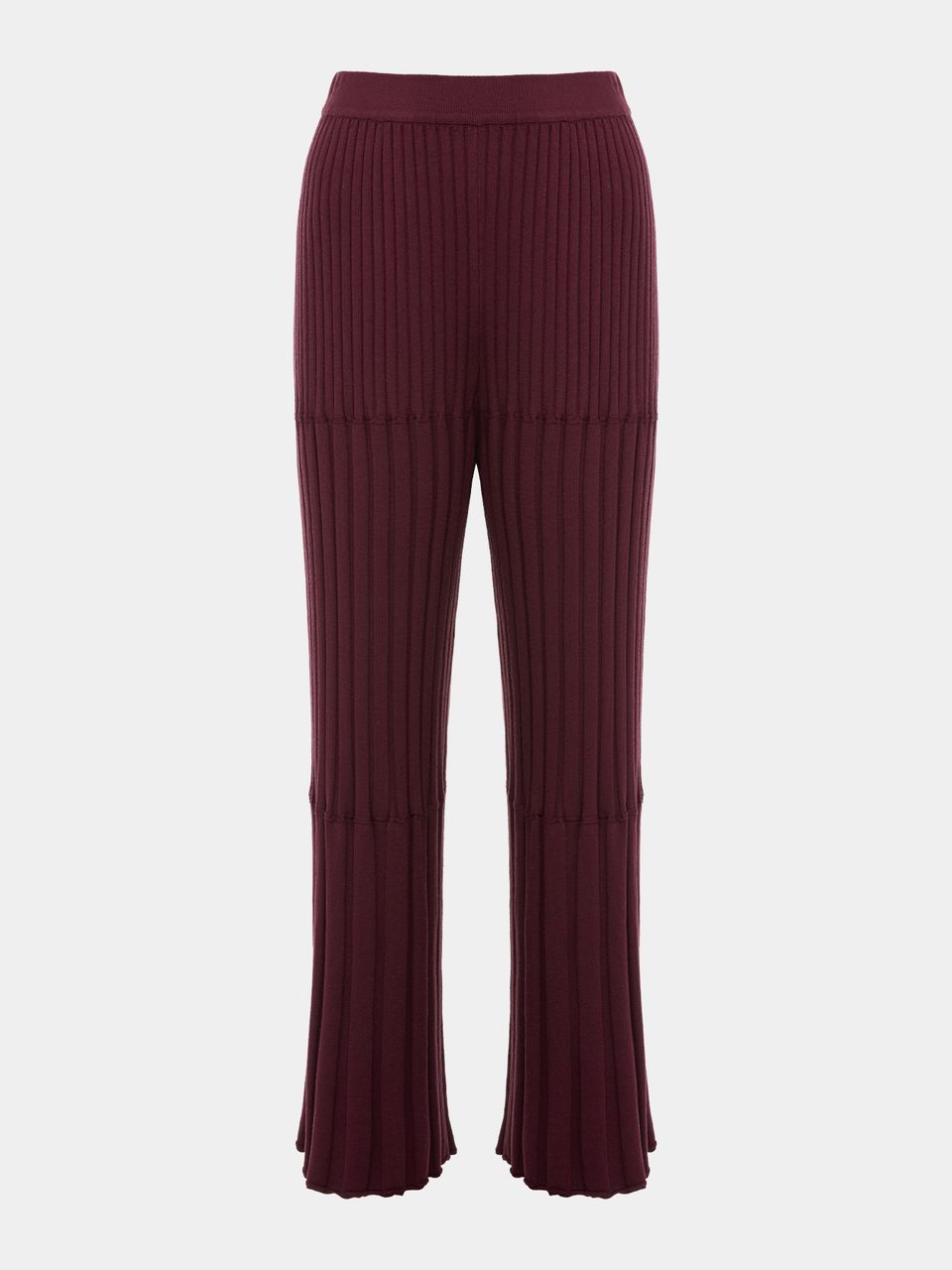 Calça de Tricô em Modal Canelada Figo