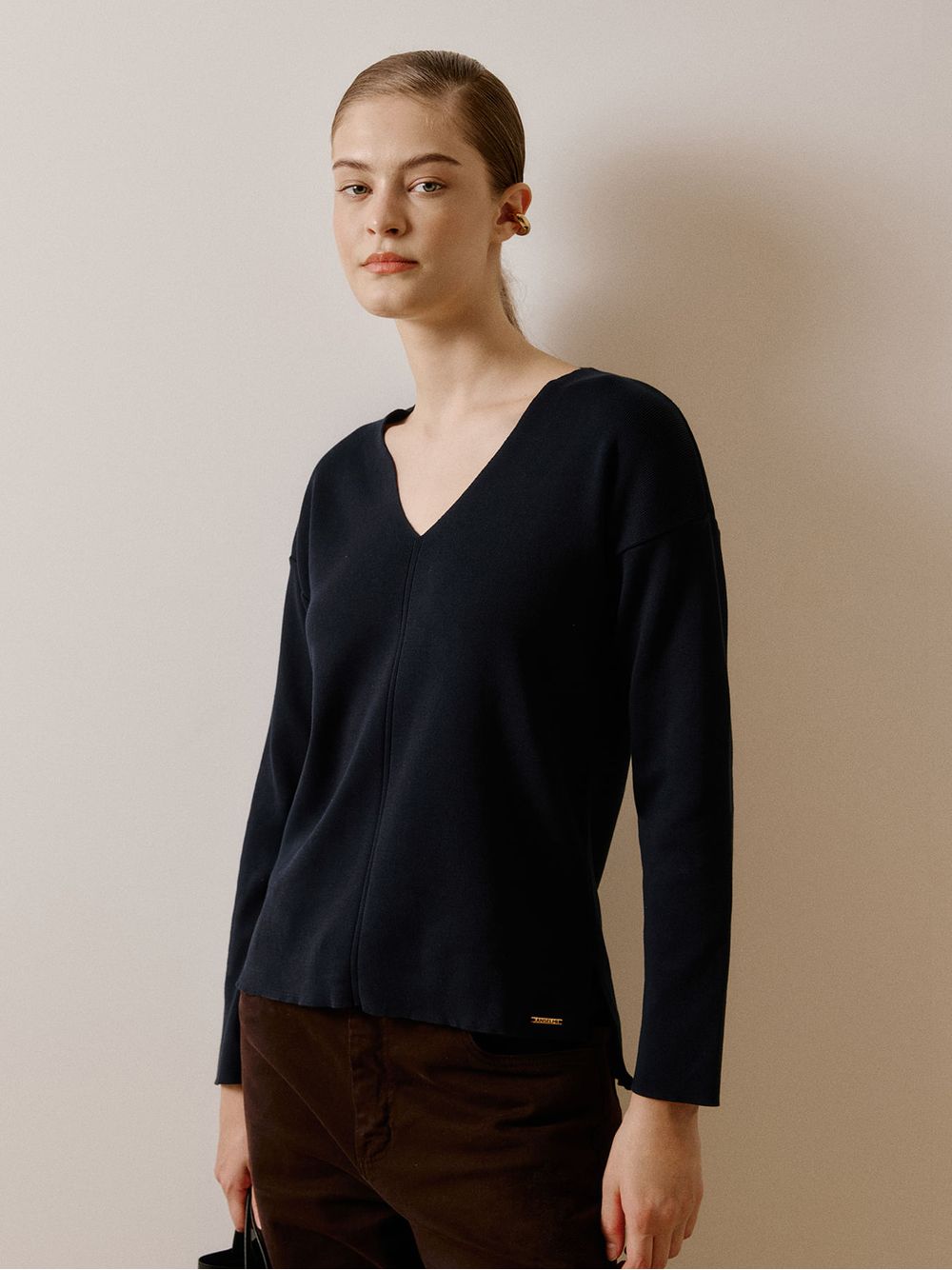 Anselmi — Blusa Vértice Azul Meia Noite