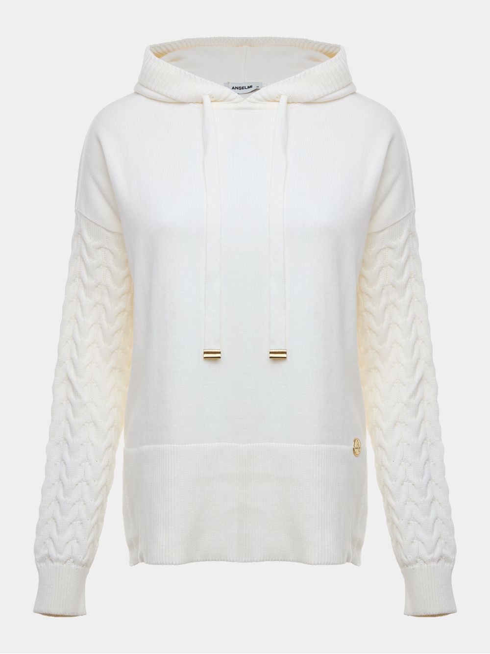 Anselmi — Pull Esportivo com Capuz Off White
