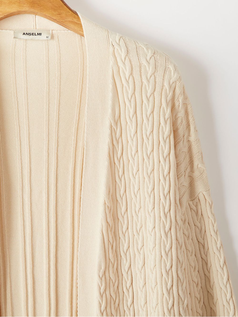 Anselmi — Cardigan Alongado Tranças Cru