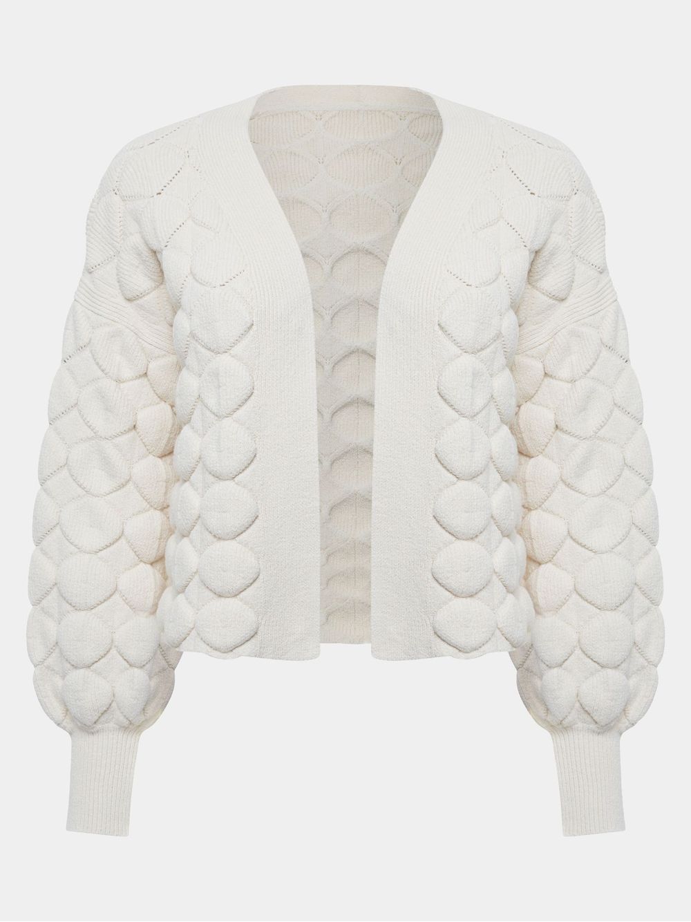 Anselmi — Casaco Maxi Bolas Cru