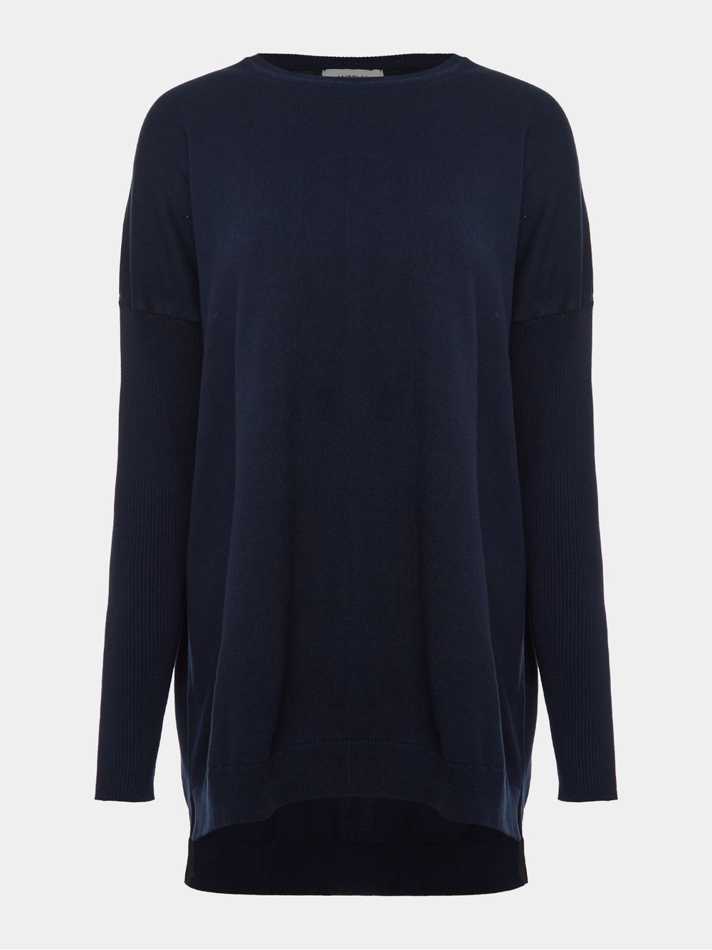 Anselmi — Blusa Básica Ampla Azul Meia Noite