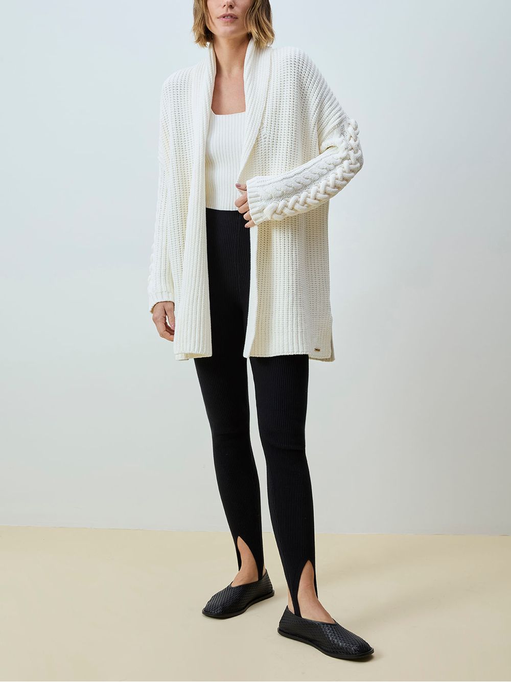 Anselmi — Casaco Maxi Tranças Off White