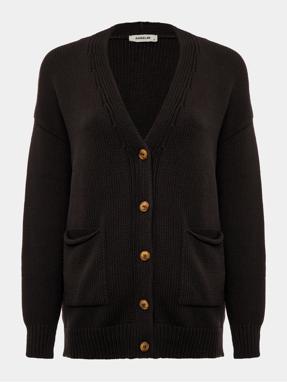 Anselmi — Cardigan com Bolsos Preto