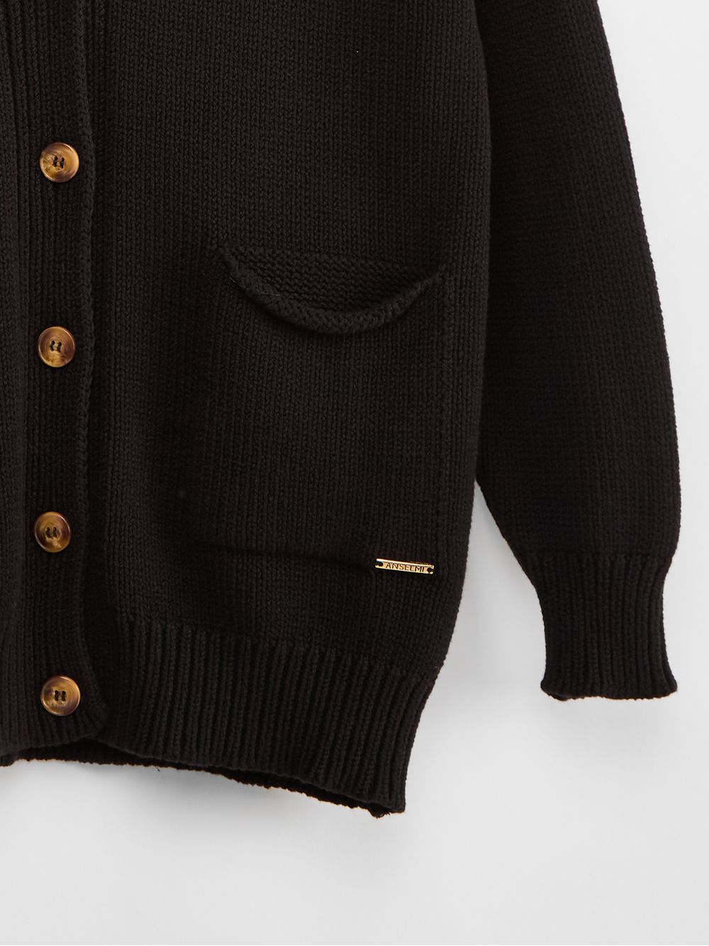 Anselmi — Cardigan com Bolsos Preto