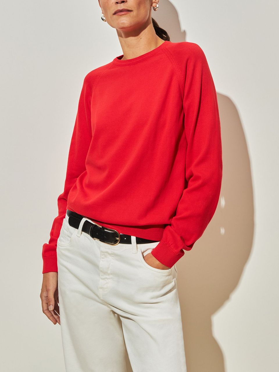 Suéter Básico Gola Redonda Vermelho