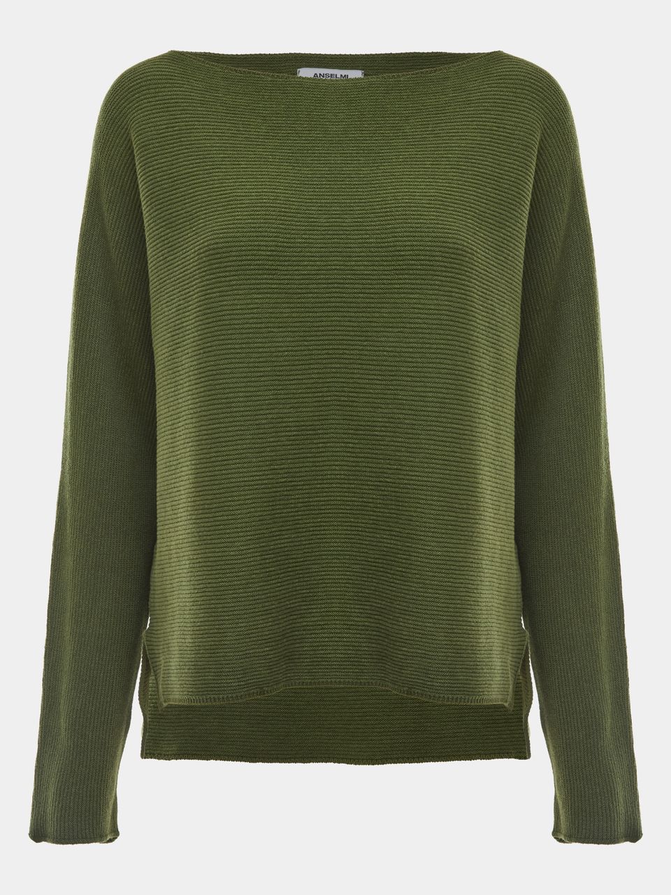 Blusa Canelada C/ Decote Canoa Matcha