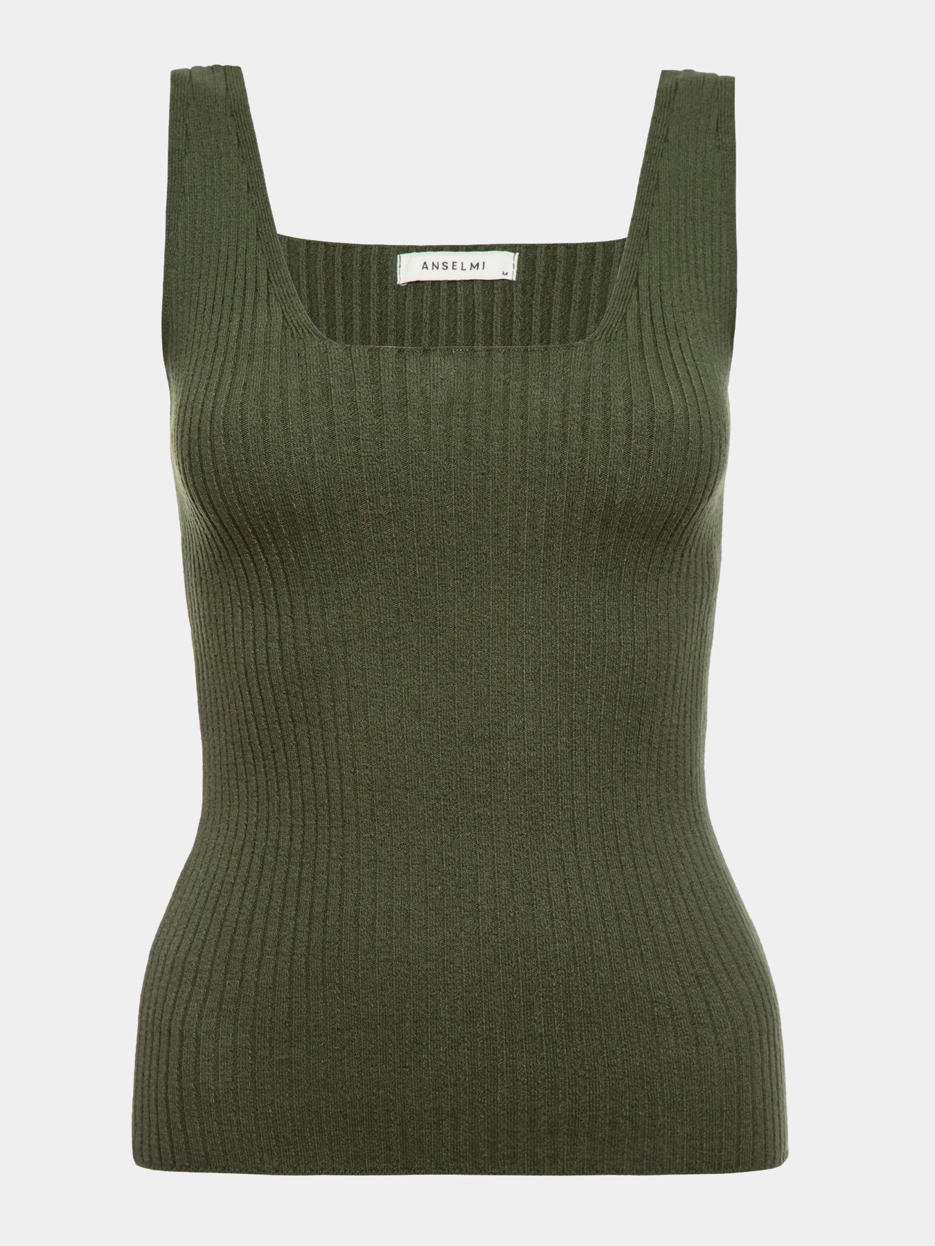 Regata Decote Quadrado Matcha — Anselmi