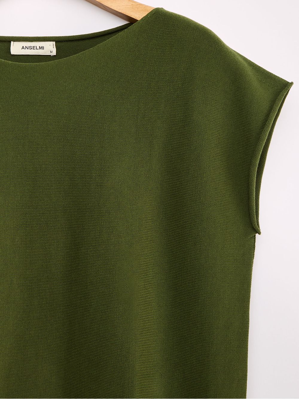 Anselmi — Blusa Ampla Decote Canoa Matcha