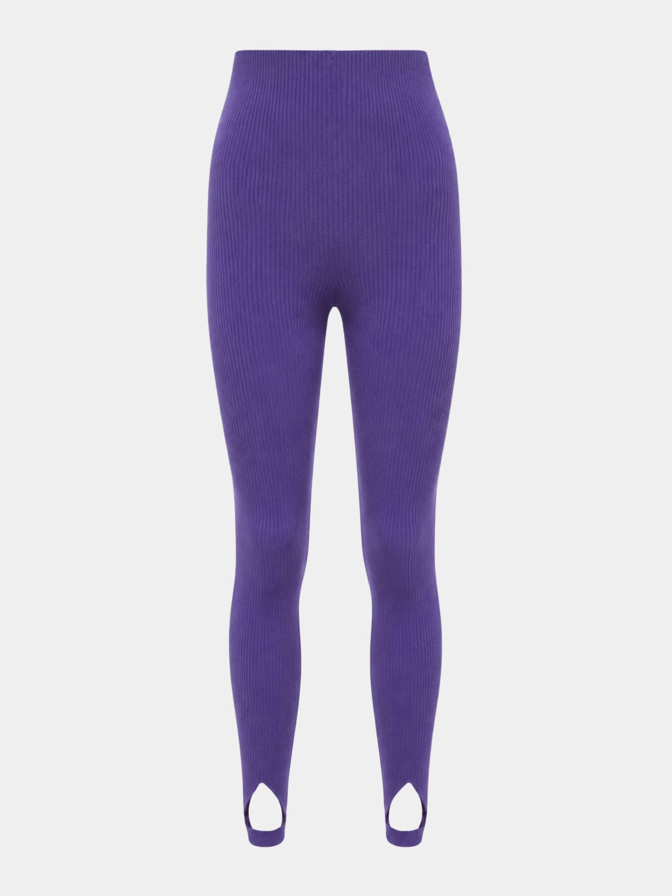 Calça Fuseau Canelada Violeta — Anselmi