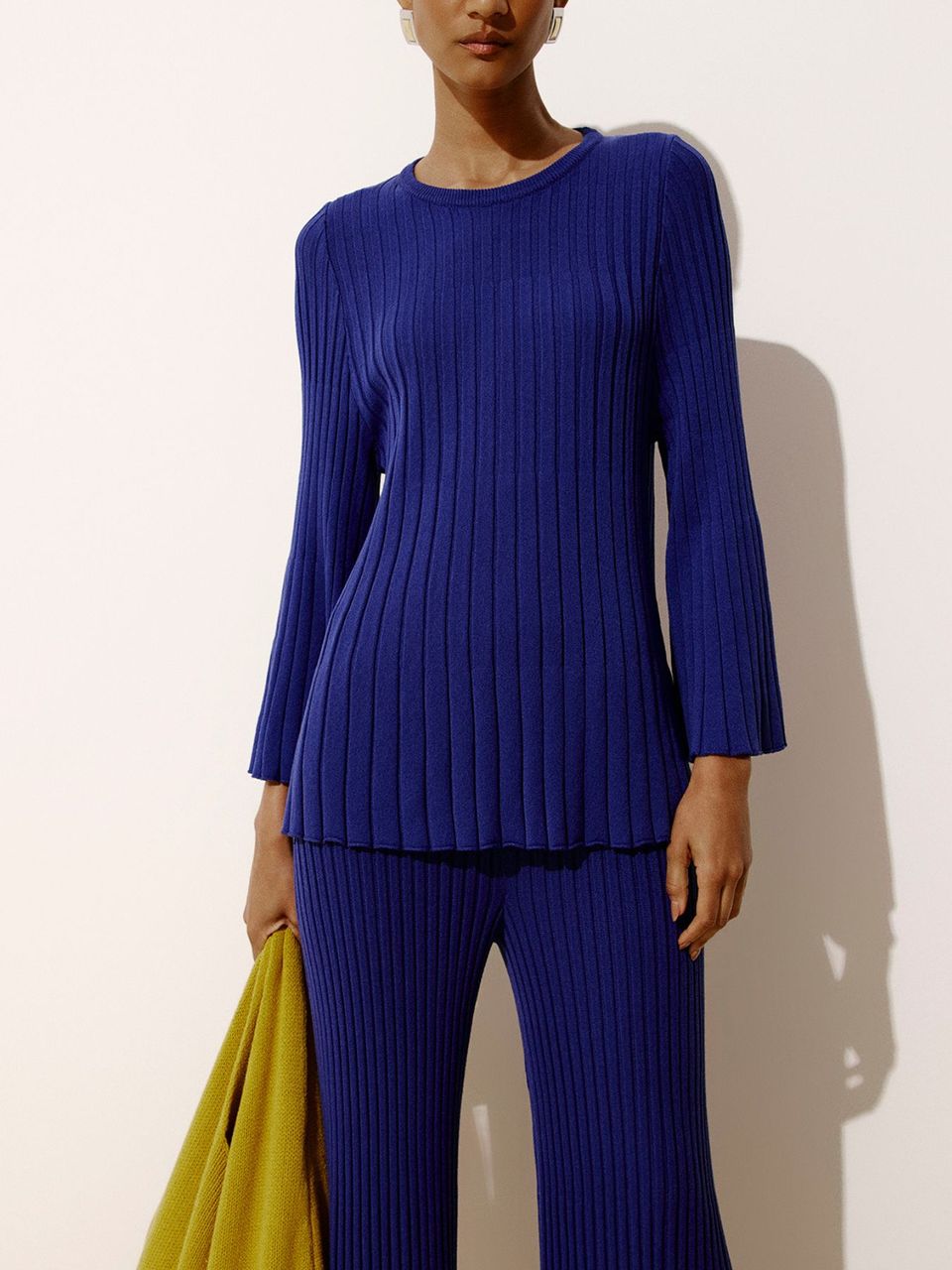 Blusa Sino Canelada Azul Abissal