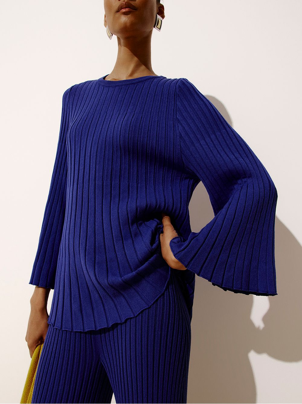 Anselmi — Blusa Sino Canelada Azul Abissal