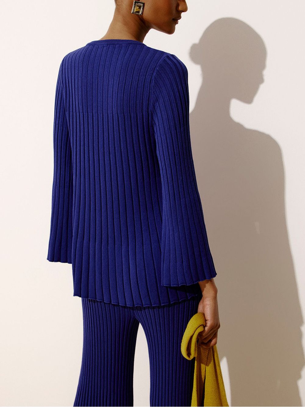 Anselmi — Blusa Sino Canelada Azul Abissal