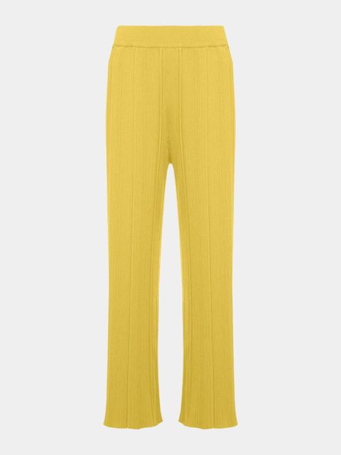 Calça Canelada Leve Amarelo — Anselmi
