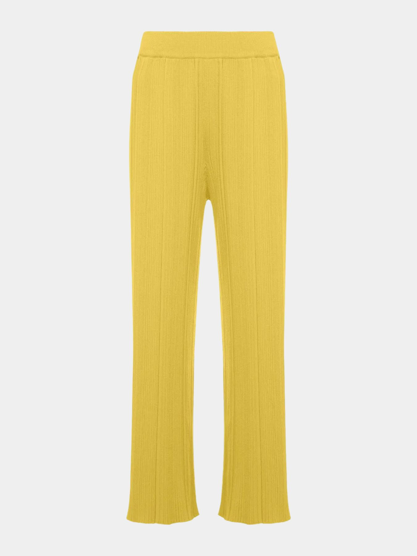 Calça Canelada Leve Amarelo — Anselmi