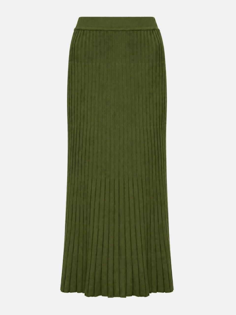 Saia Midi Plissada Matcha