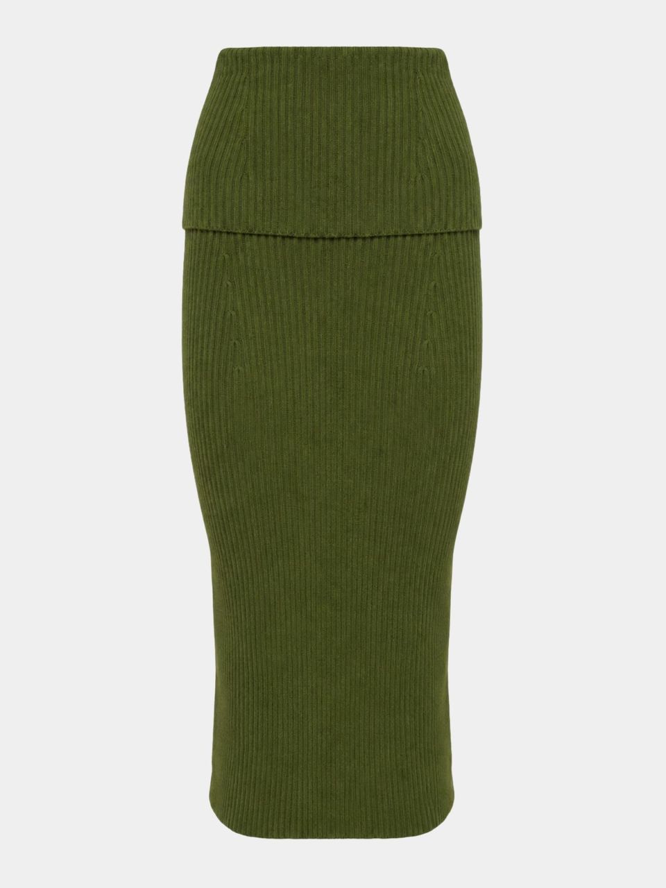 Saia Midi Canelada Matcha