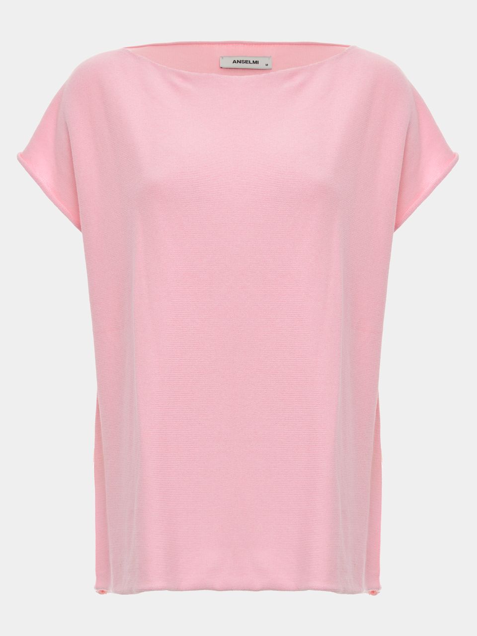 Blusa Ampla Decote Canoa Rosa Pó