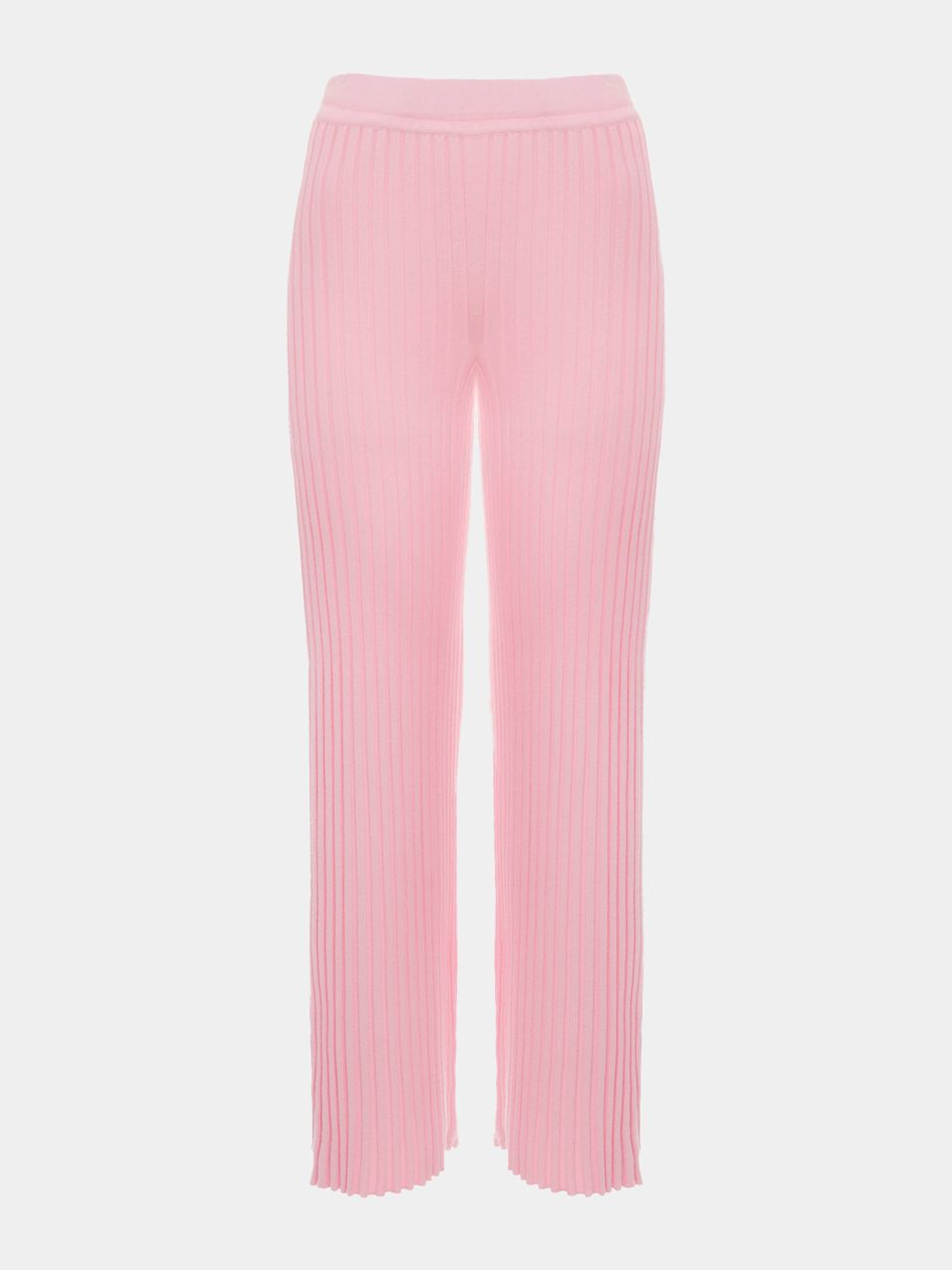 Calça Canelada Reta Tencel™ Modal Rosa Pó