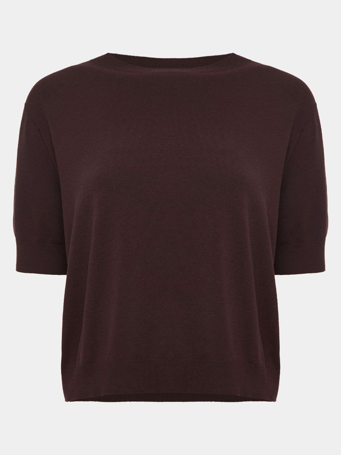 T-Shirt Modal Tencel™ Modal Chocolate — Anselmi