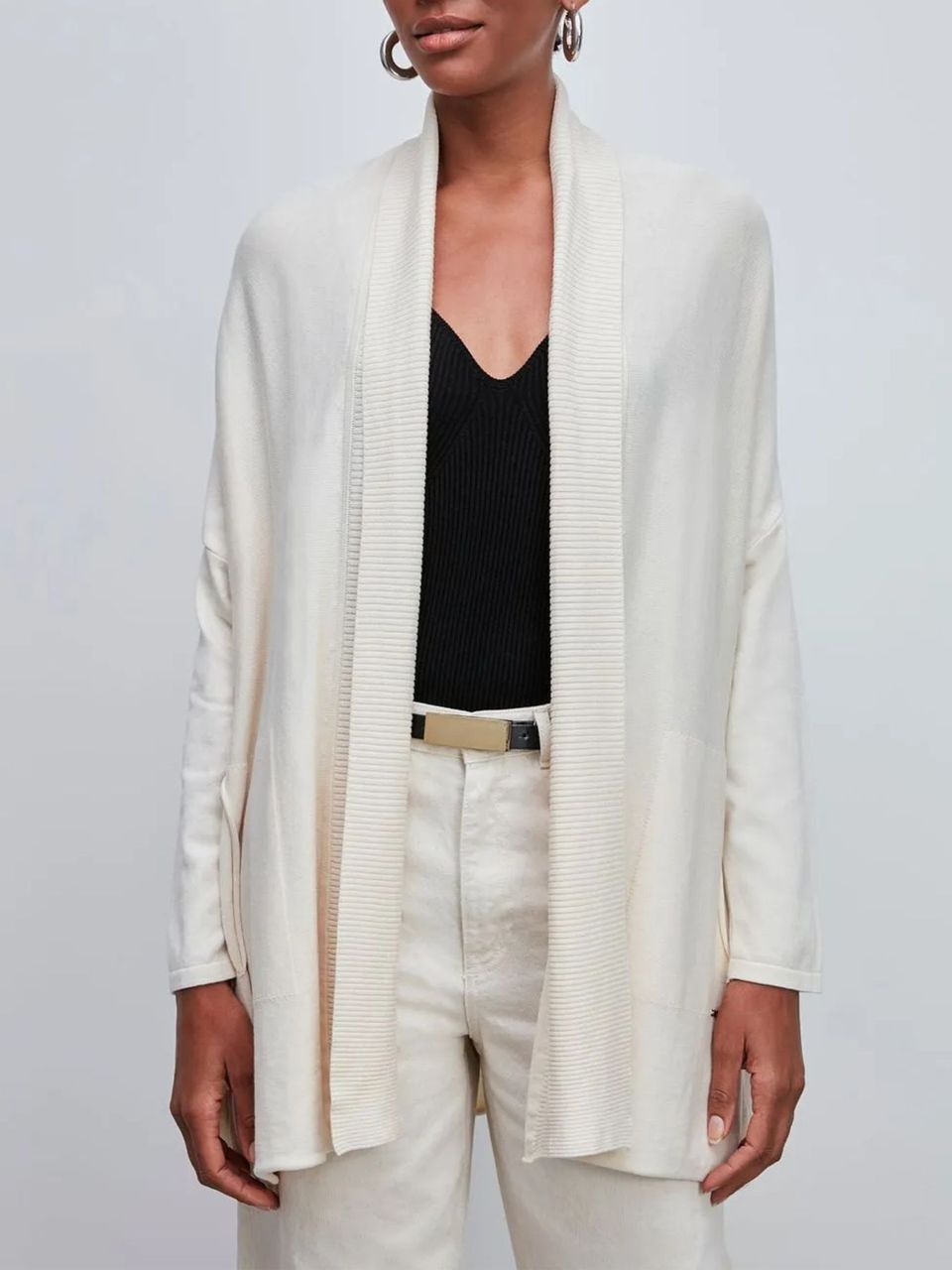 Cardigan Leve 100% Algodão Cru