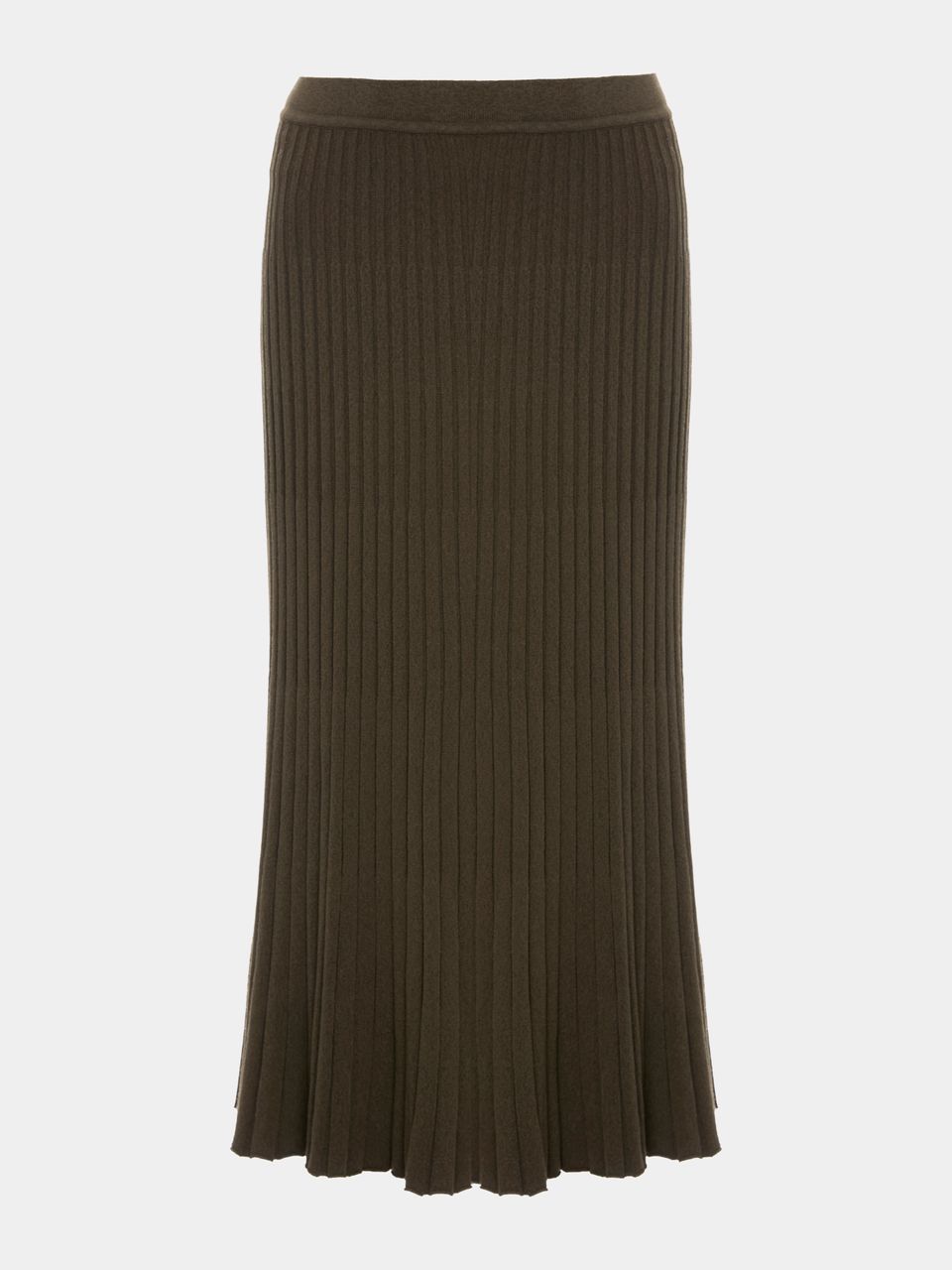 Saia Midi Plissada Militar