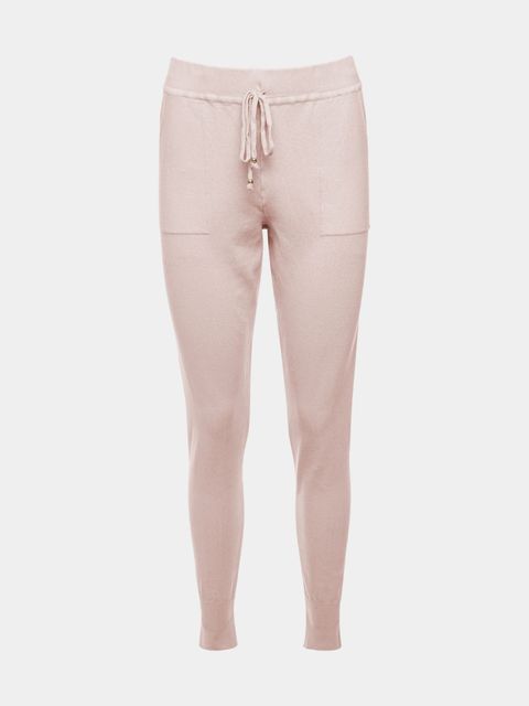 Calça de Tricô Barra Elástica Rosa Claro — Anselmi
