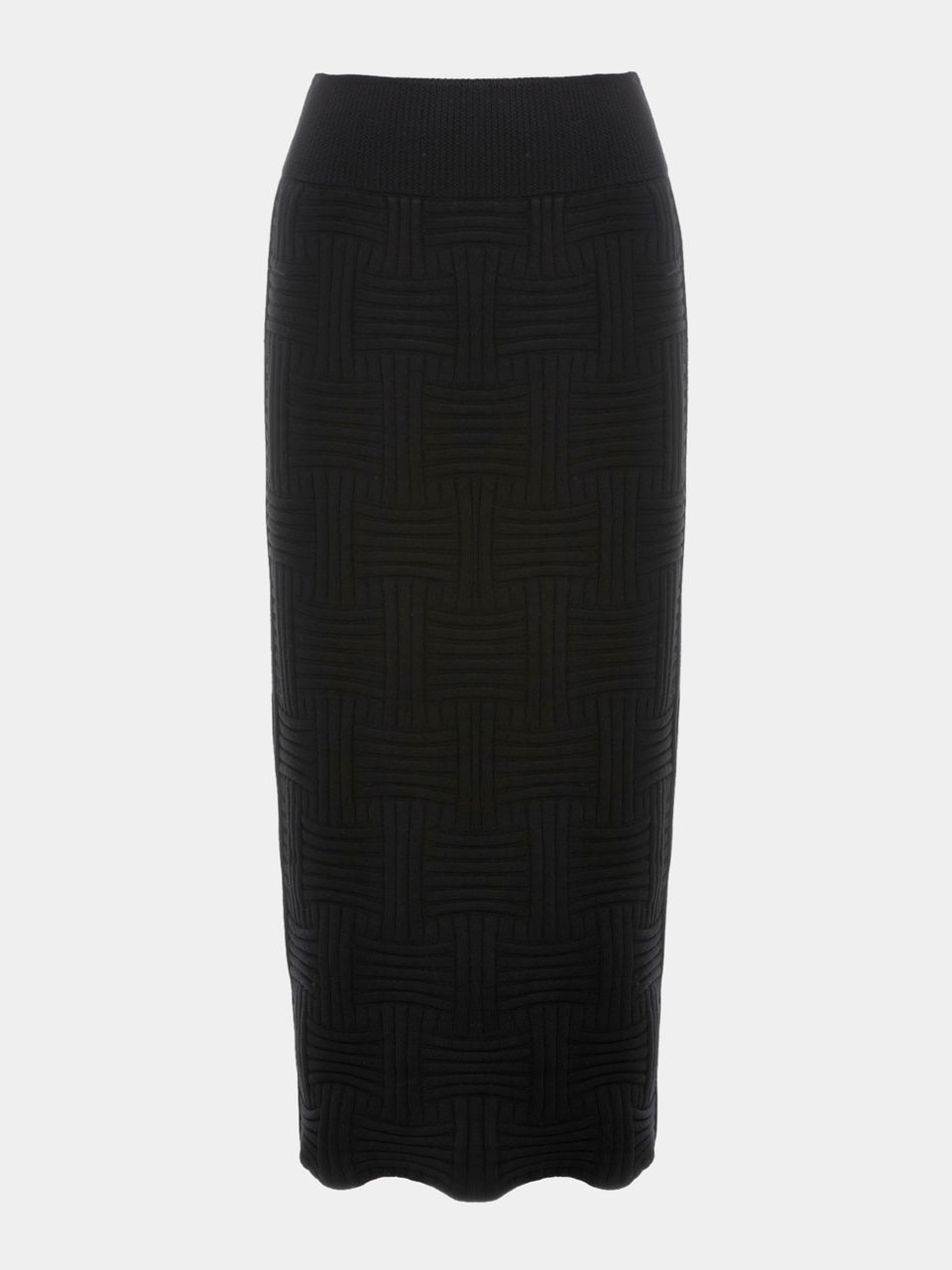Saia Midi Entre Tramas Preto