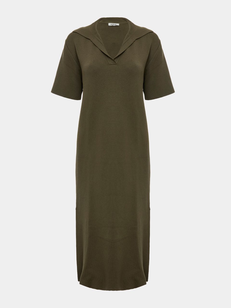 Vestido Midi de Tricô em Modal Tencel™ Militar