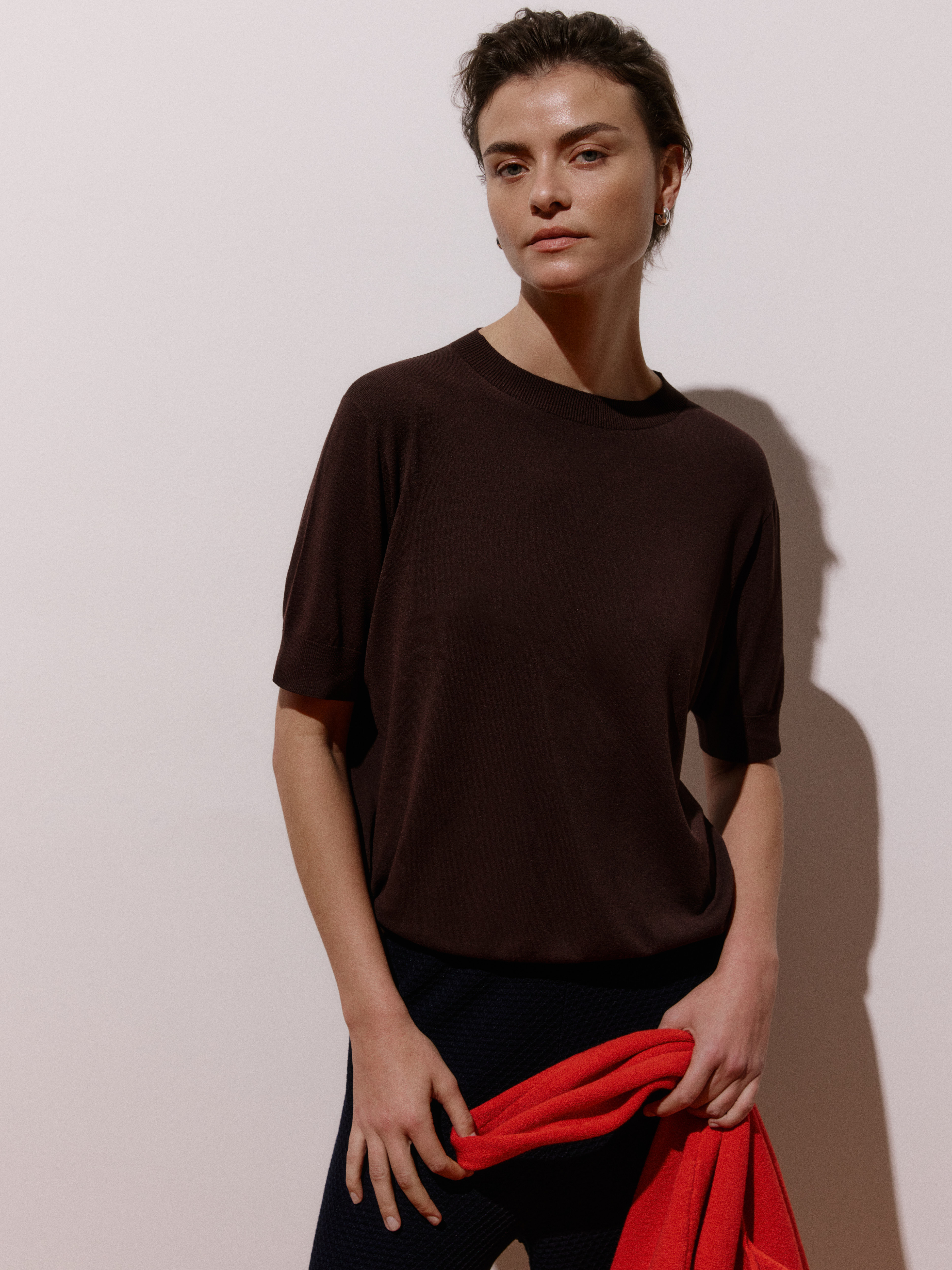 T-Shirt Modal Tencel™ Modal Preto — Anselmi