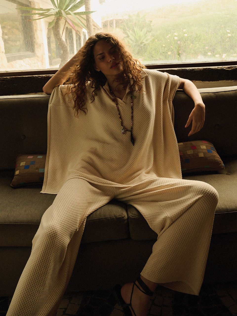 Calça Pantalona Cru