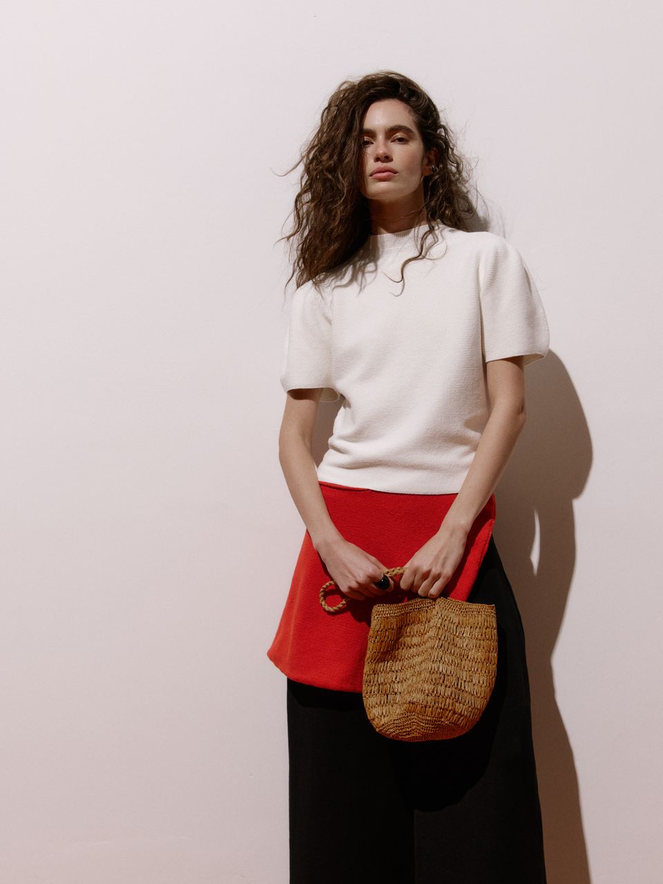 Blusa de Tricô 3d em Algodão com Manga Japonesa Off White