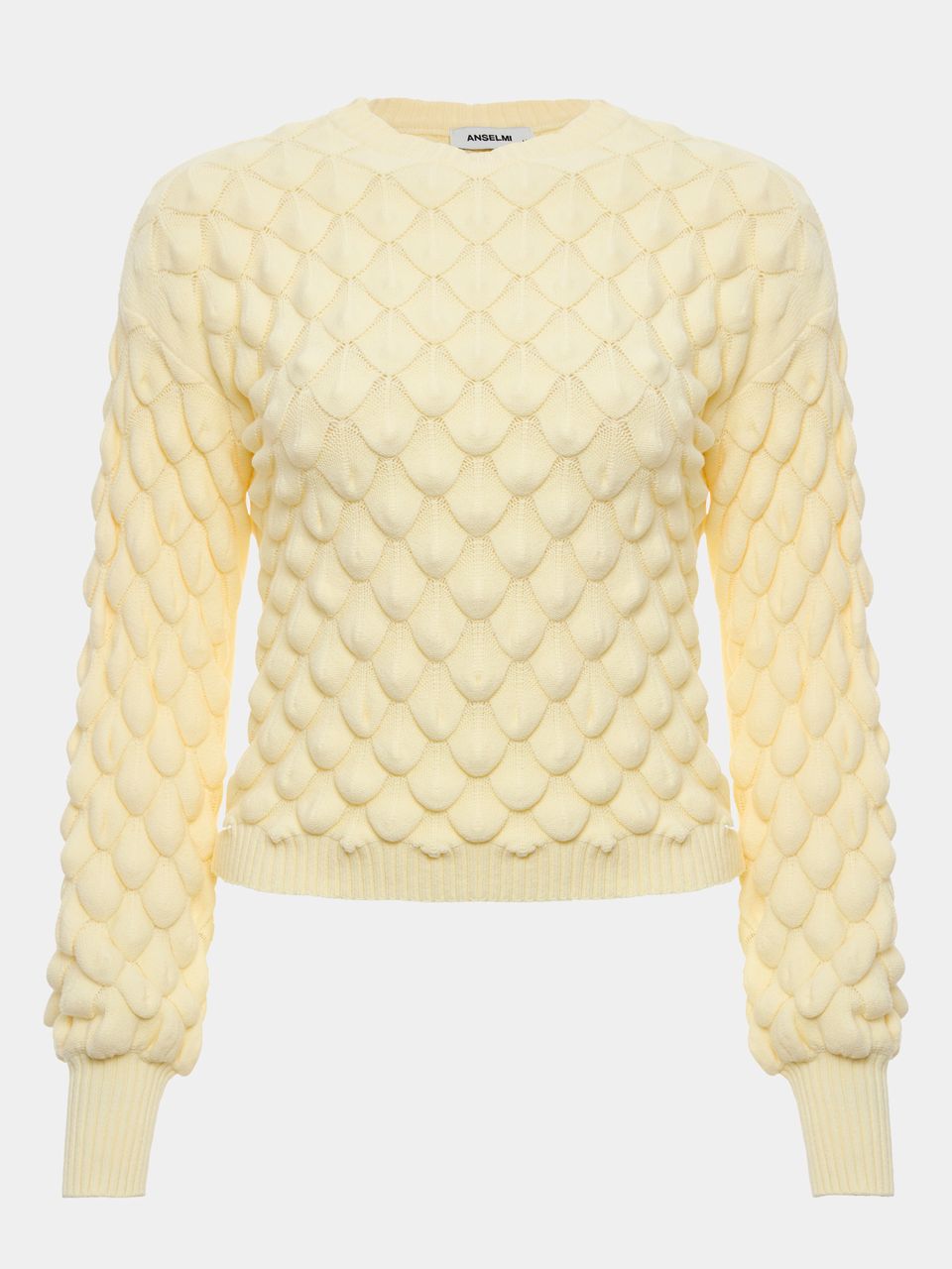 Blusa Manga Longa Escamas Baunilha
